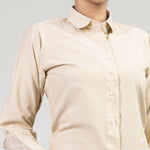 Strata Gold Stripes Oxford Cotton Women Shirt - John Ellies