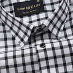 Qorlen Black Check Cotton Shirt - John Ellies