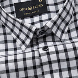 Qorlen Black Check Cotton Shirt - John Ellies