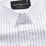 Gavin White Pin Stripe Cotton Shirt - John Ellies