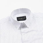 Gavin White Pin Stripe Cotton Shirt - John Ellies