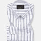 Gavin White Chalk Stripe Cotton Shirt - John Ellies