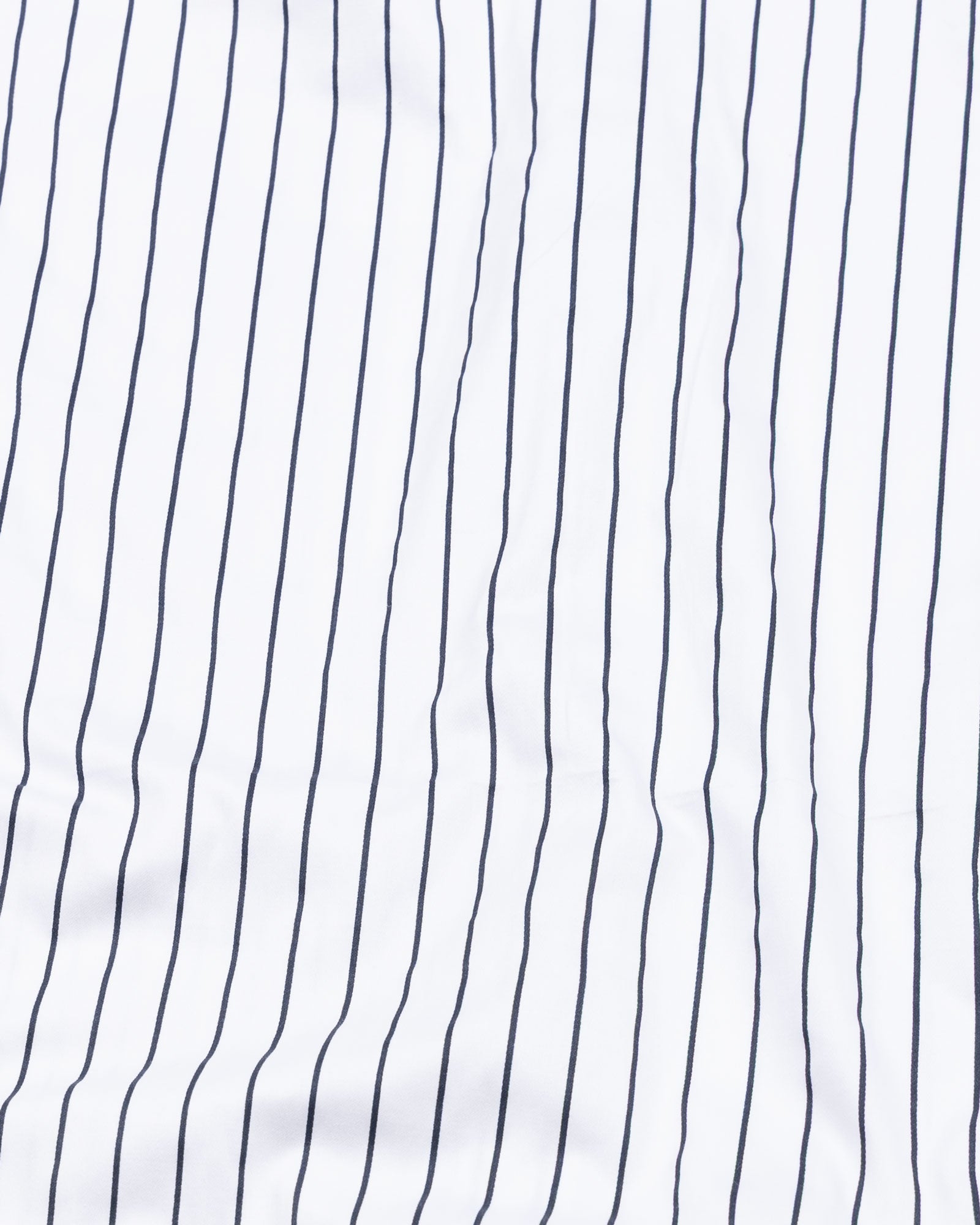 Gavin White Chalk Stripe Cotton Shirt - John Ellies