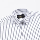 Gavin White Chalk Stripe Cotton Shirt - John Ellies