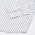 Gavin White Chalk Stripe Cotton Shirt - John Ellies