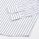 Gavin White Chalk Stripe Cotton Shirt - John Ellies