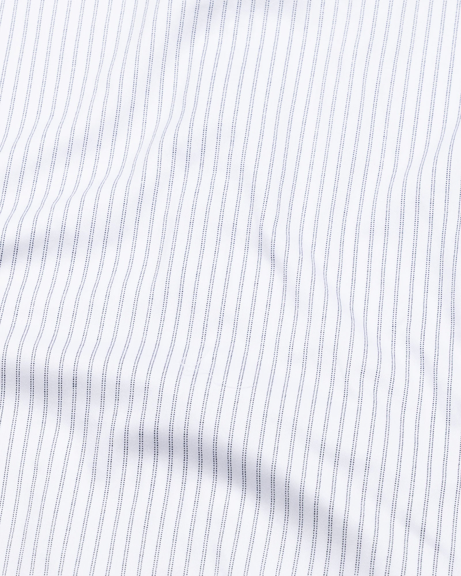 Gavin White Dot Stripe Cotton Shirt - John Ellies