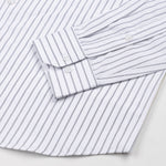 Gavin White Double Line Stripe Cotton Shirt - John Ellies