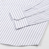 Gavin White Double Line Stripe Cotton Shirt - John Ellies