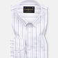 Gavin White Pencil Stripe Cotton Shirt - John Ellies