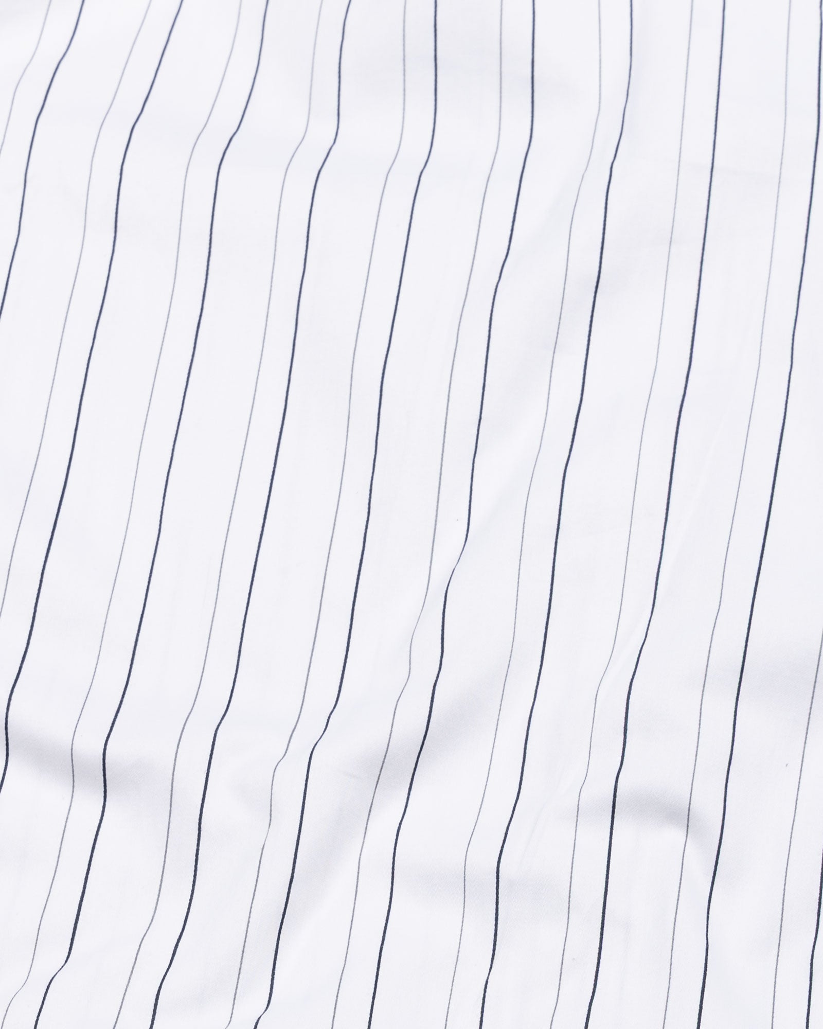 Gavin White Pencil Stripe Cotton Shirt - John Ellies