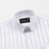 Gavin White Pencil Stripe Cotton Shirt - John Ellies