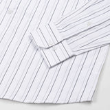 Gavin White Pencil Stripe Cotton Shirt - John Ellies