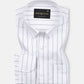 Gavin White Stripe Cotton Shirt - John Ellies