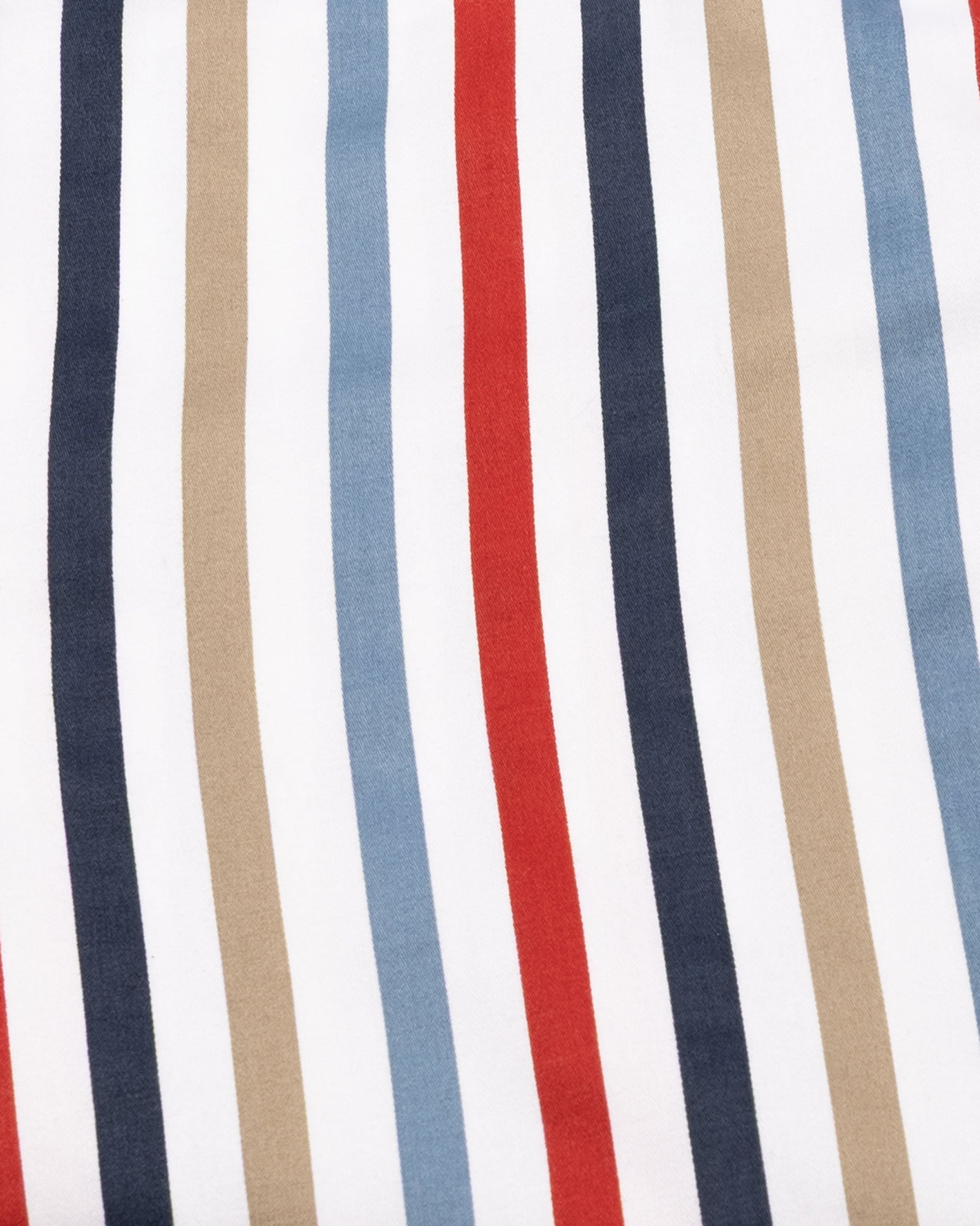 Clemence Multicolor White Cuff Collar Cotton Stripes Shirt - John Ellies