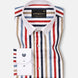 Clemence Multicolor White Cuff Collar Cotton Stripes Shirt - John Ellies