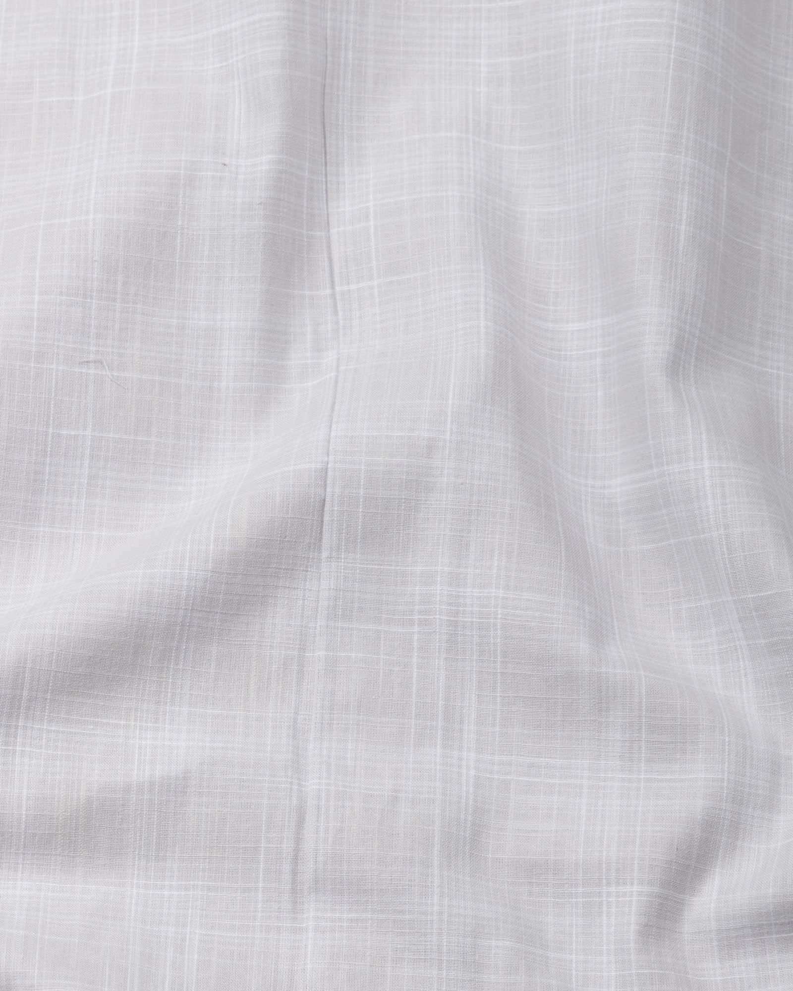 Voltra Silver Check Button Down Cotton Shirt - John Ellies
