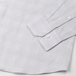 Voltra Silver Check Button Down Cotton Shirt - John Ellies