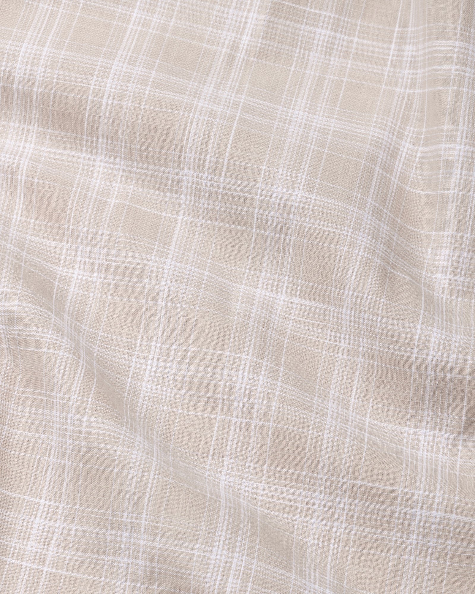 Voltra Brown Check Button Down Cotton Shirt - John Ellies