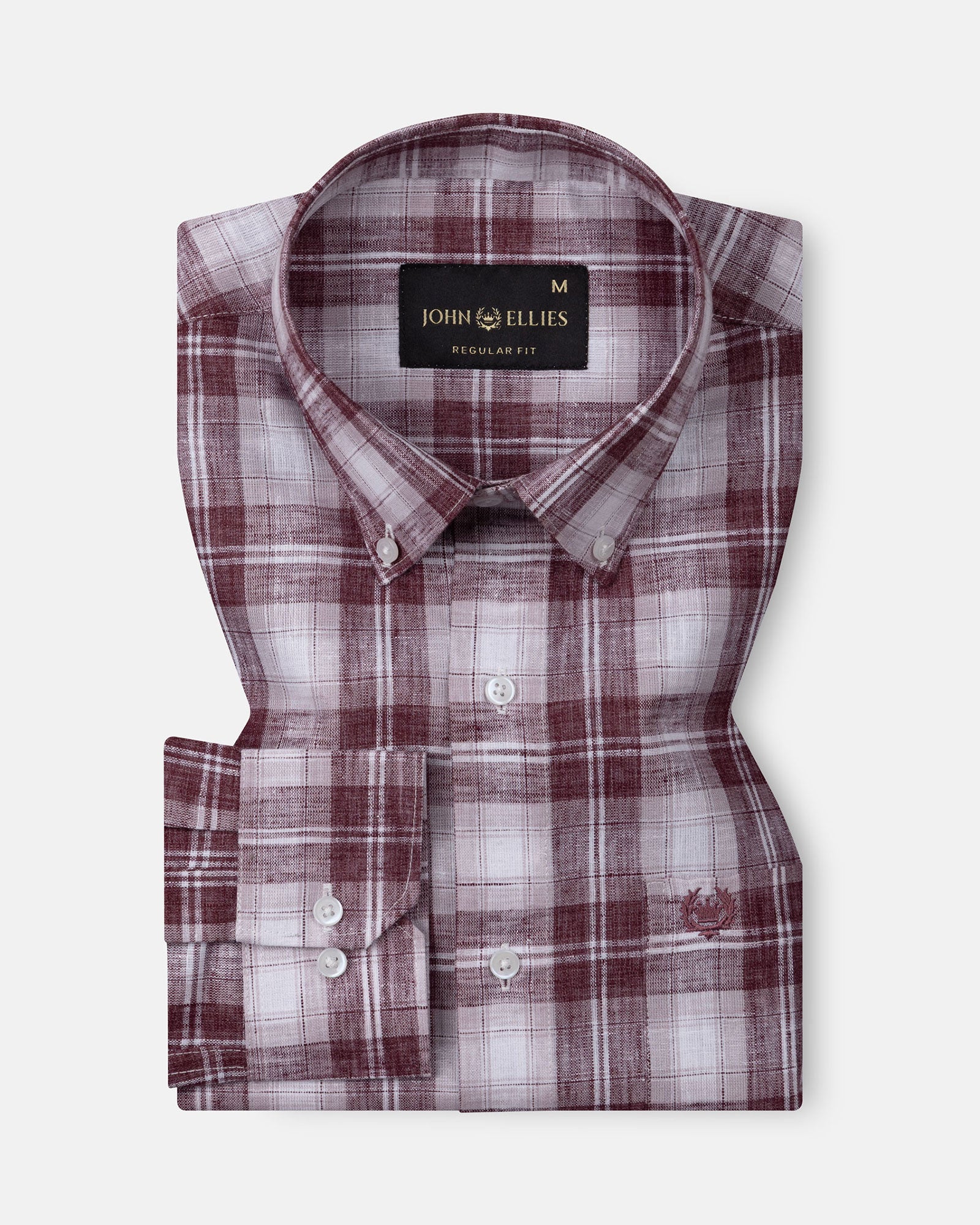 Stalwin Red Check Button Down Linen Shirt - John Ellies