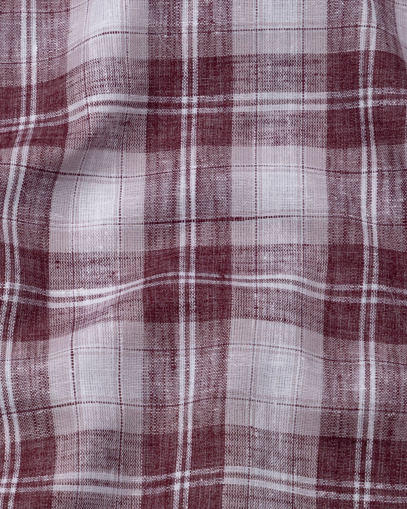 Stalwin Red Check Button Down Linen Shirt - John Ellies