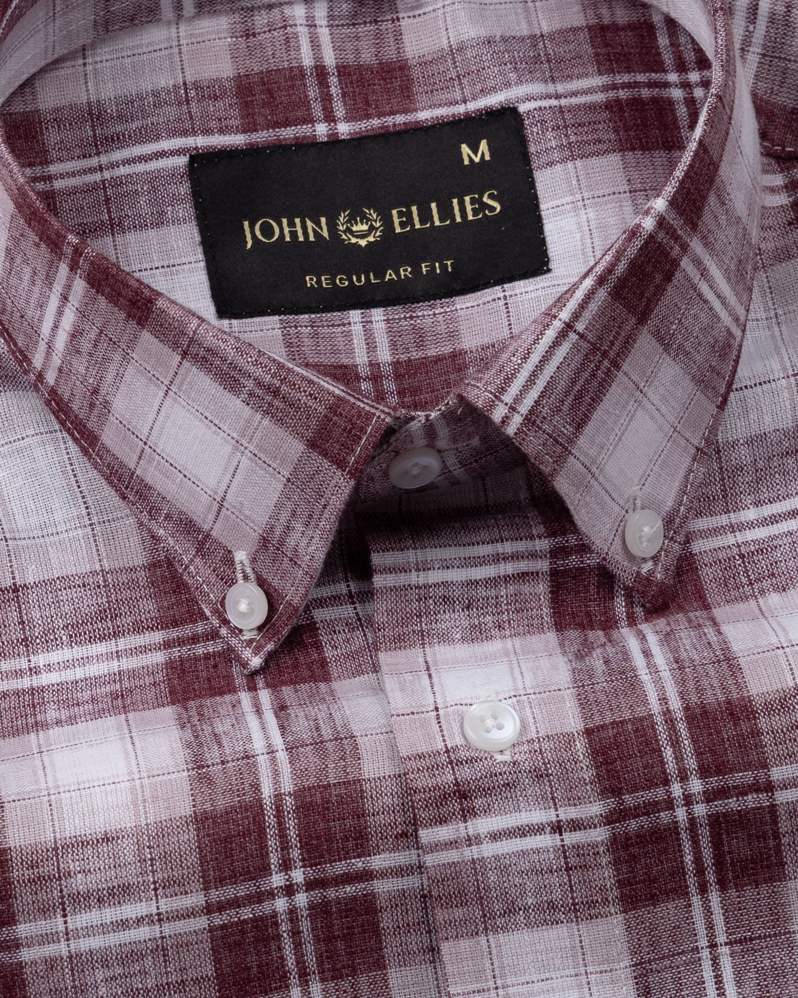 Stalwin Red Check Button Down Linen Shirt - John Ellies
