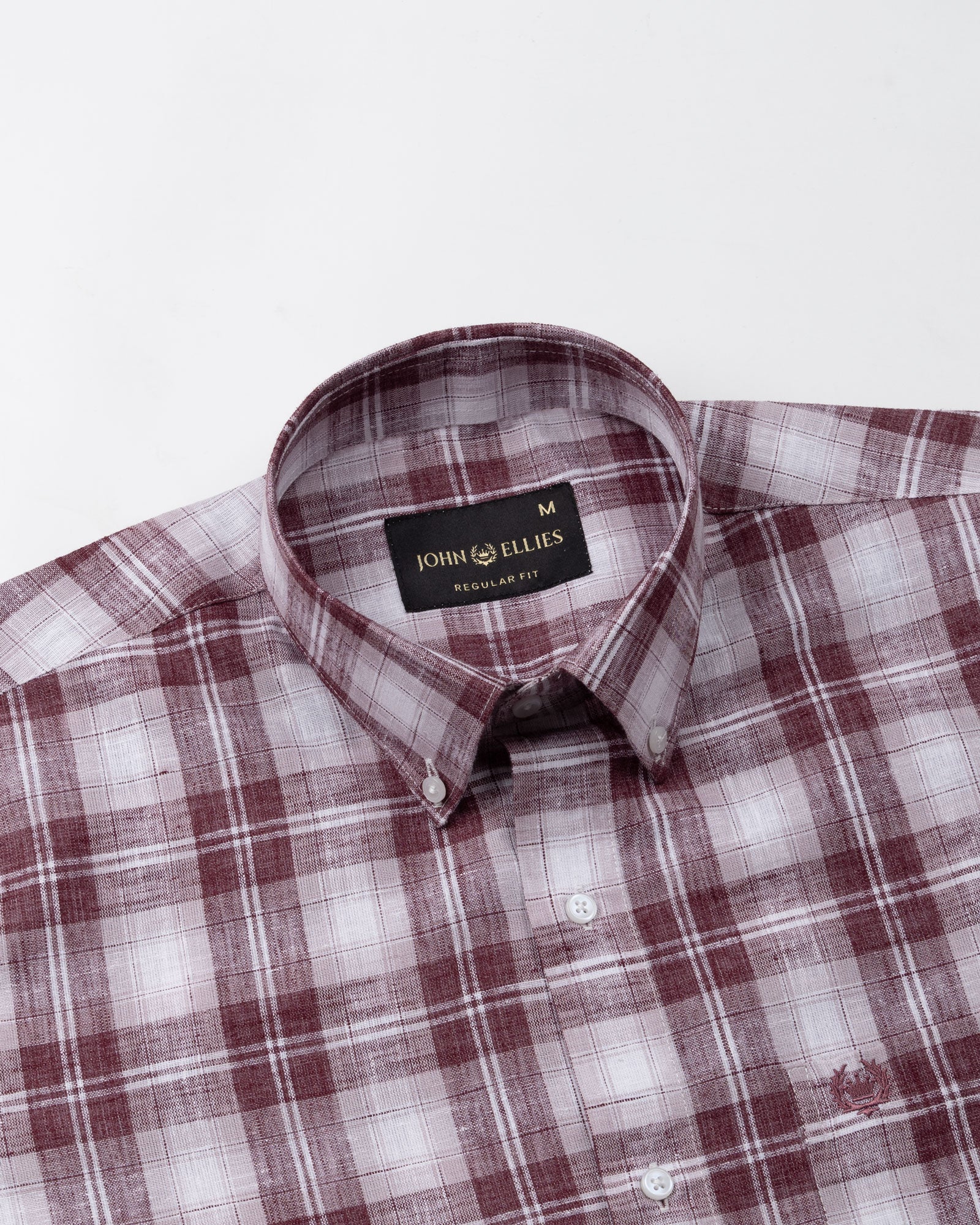Stalwin Red Check Button Down Linen Shirt - John Ellies