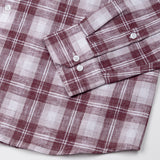 Stalwin Red Check Button Down Linen Shirt - John Ellies