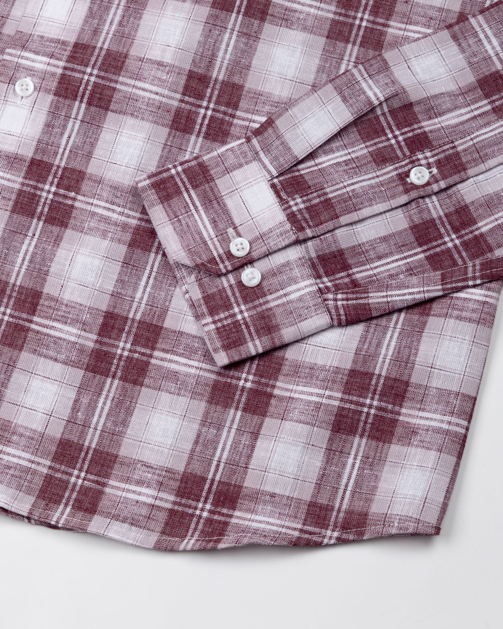 Stalwin Red Check Button Down Linen Shirt - John Ellies
