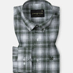 Stalwin Green Check Button Down Linen Shirt - John Ellies
