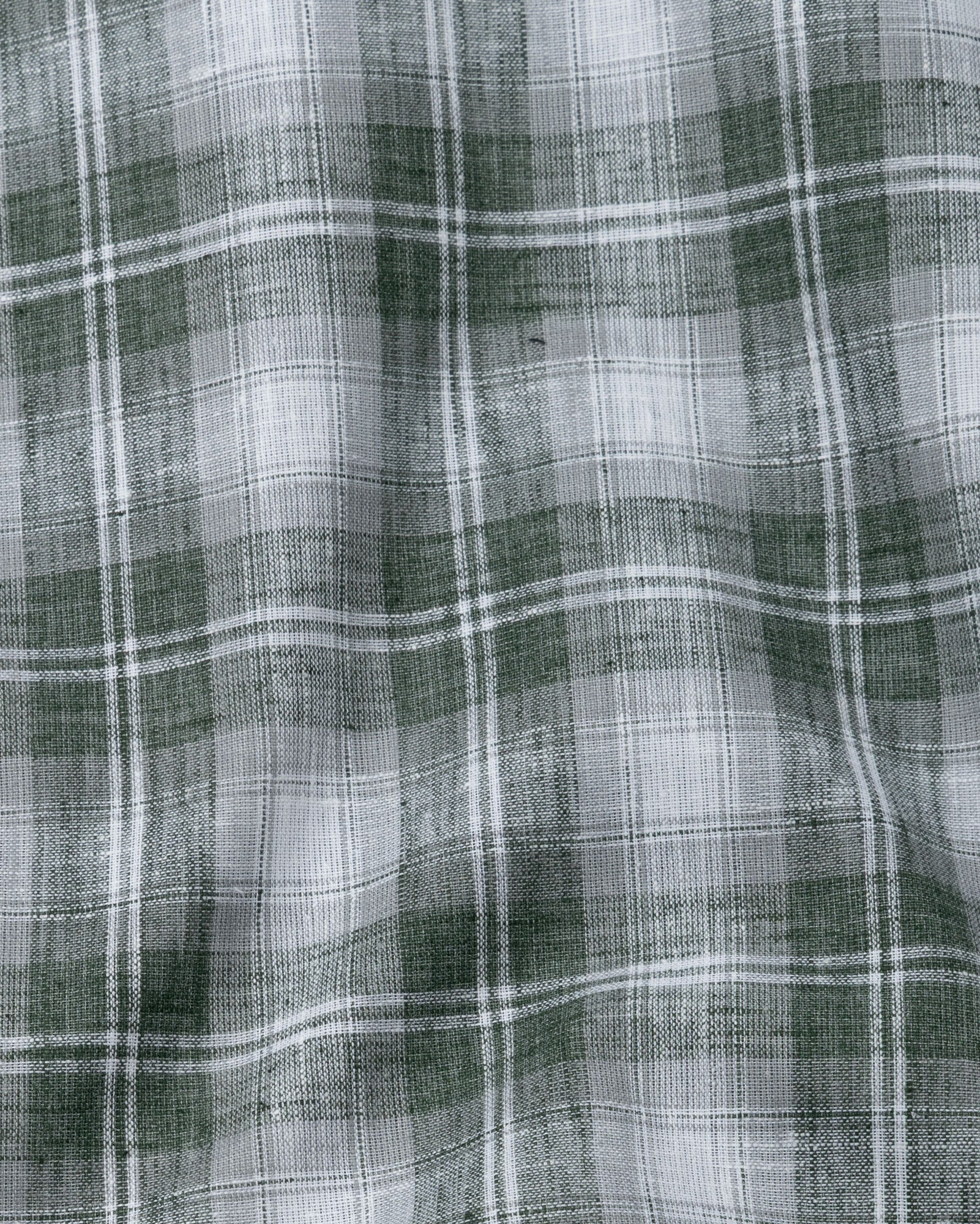 Stalwin Green Check Button Down Linen Shirt - John Ellies