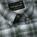 Stalwin Green Check Button Down Linen Shirt - John Ellies