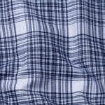 Orscub Navy Blue Check Linen Shirt - John Ellies