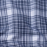 Orscub Navy Blue Check Linen Shirt - John Ellies