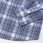 Orscub Navy Blue Check Linen Shirt - John Ellies