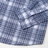 Orscub Navy Blue Check Linen Shirt - John Ellies