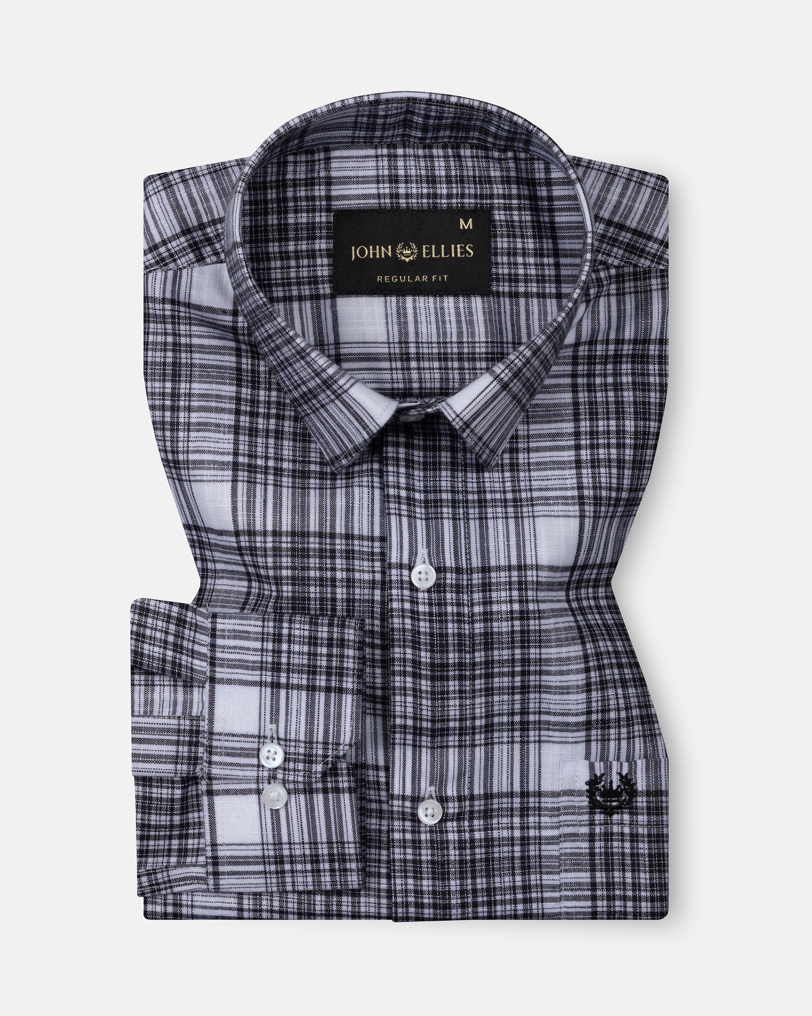 Orscub Black Check Linen Shirt - John Ellies