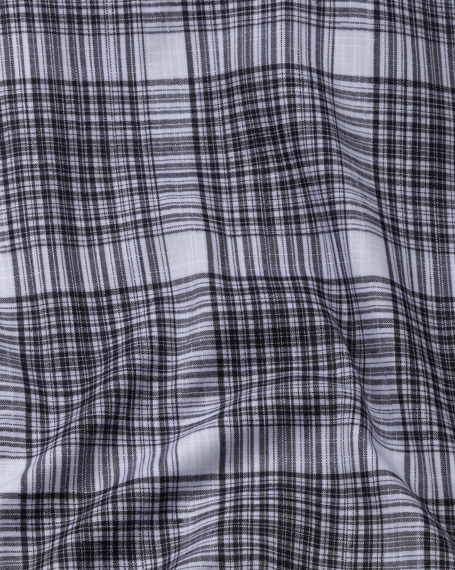 Orscub Black Check Linen Shirt - John Ellies