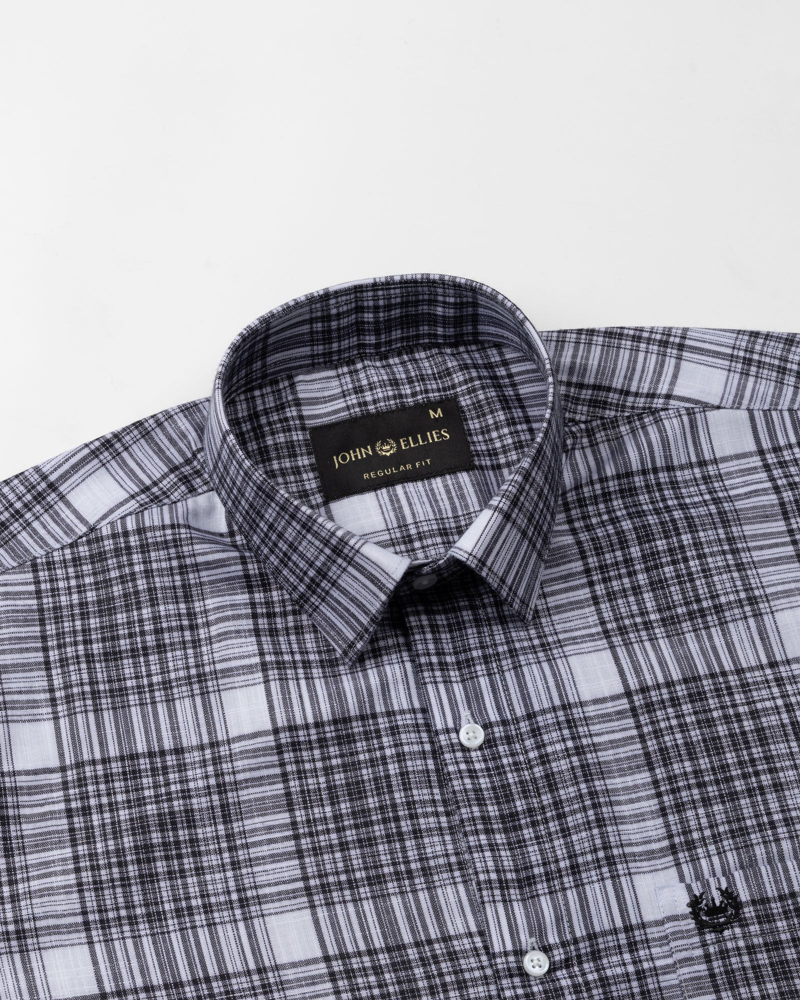 Orscub Black Check Linen Shirt - John Ellies