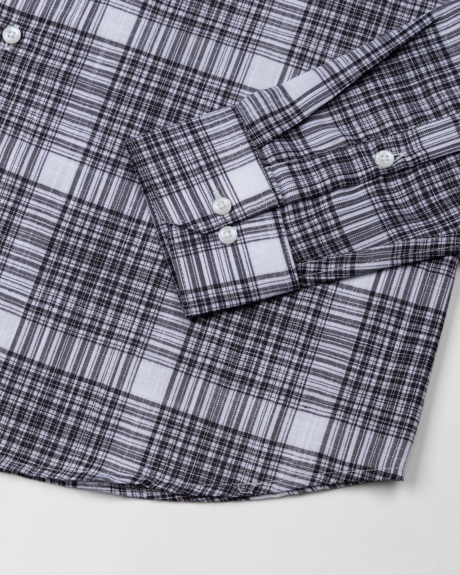 Orscub Black Check Linen Shirt - John Ellies