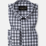 Allerow Grey Check Linen Shirt - John Ellies