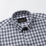 Allerow Grey Check Linen Shirt - John Ellies