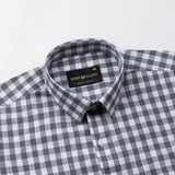 Allerow Grey Check Linen Shirt - John Ellies