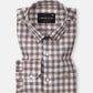 Allerow Brown Check Linen Shirt - John Ellies