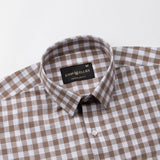 Allerow Brown Check Linen Shirt - John Ellies
