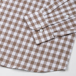 Allerow Brown Check Linen Shirt - John Ellies