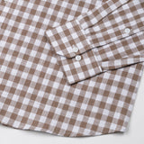 Allerow Brown Check Linen Shirt - John Ellies