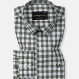 Allerow Green Check Linen Shirt - John Ellies