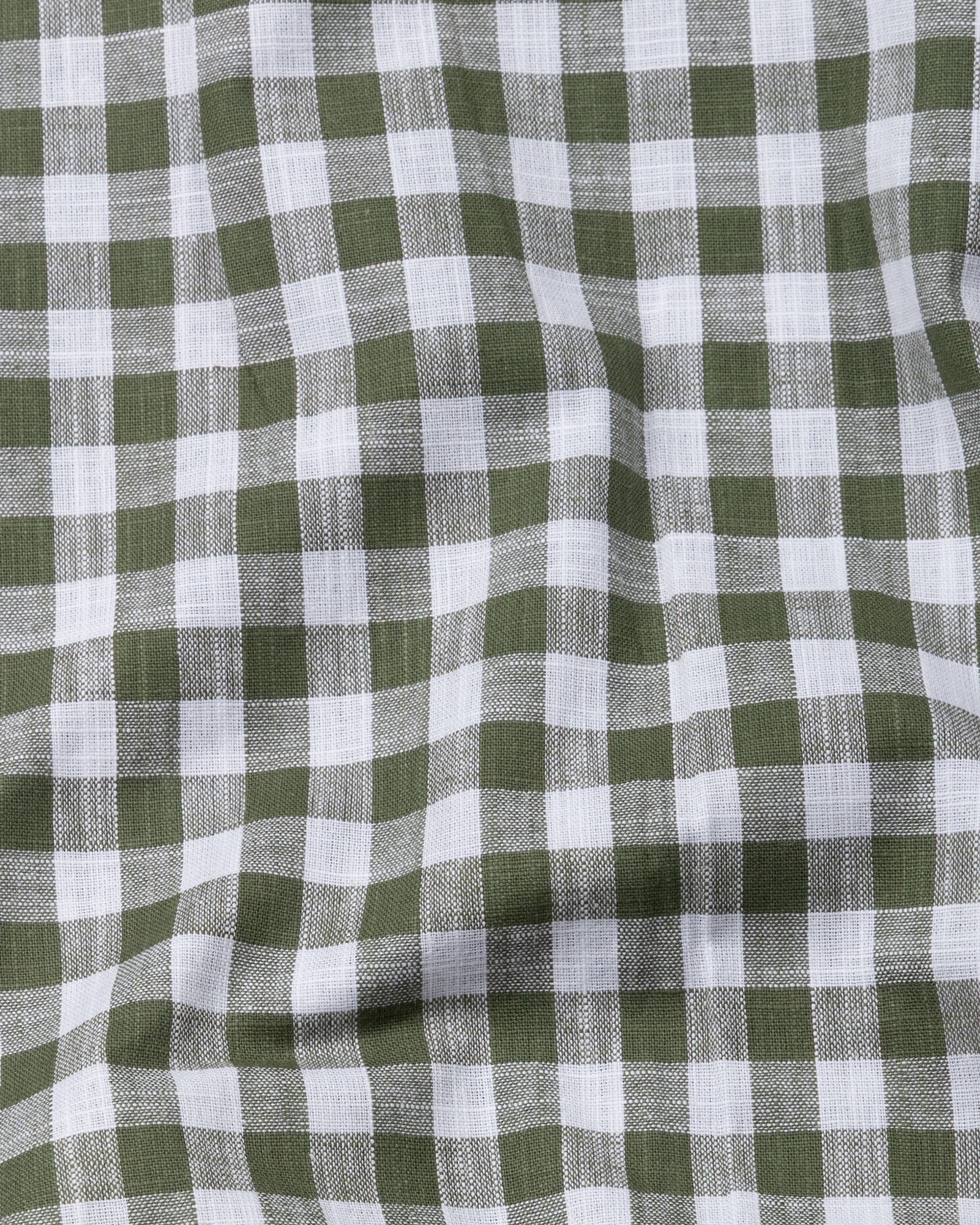 Allerow Green Check Linen Shirt - John Ellies