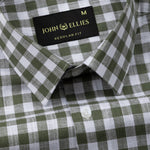 Allerow Green Check Linen Shirt - John Ellies